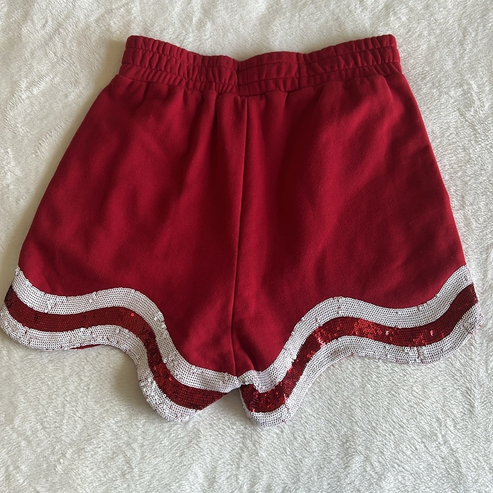 Queen of Sparkles Red and White Wavy Top & Shorts Set - Picture 8 of 10